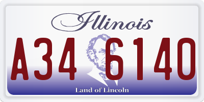 IL license plate A346140