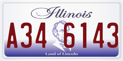 IL license plate A346143