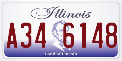 IL license plate A346148