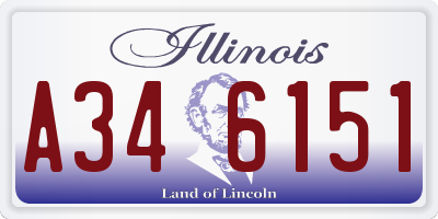 IL license plate A346151