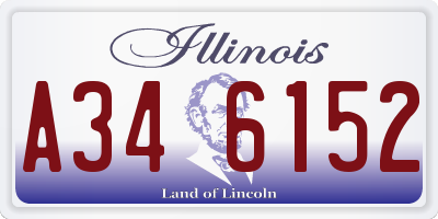IL license plate A346152