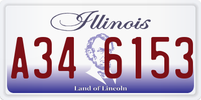 IL license plate A346153