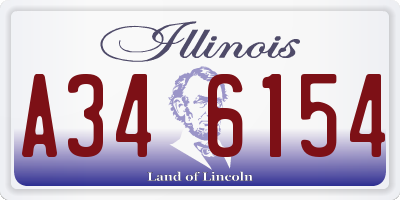 IL license plate A346154
