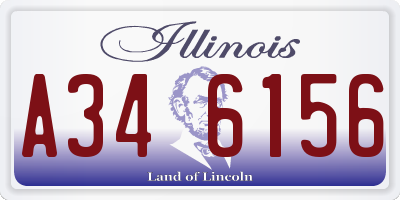 IL license plate A346156