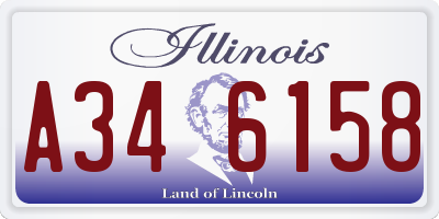 IL license plate A346158