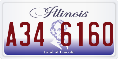 IL license plate A346160