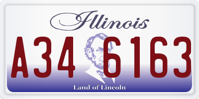 IL license plate A346163