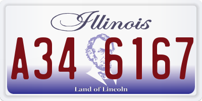 IL license plate A346167