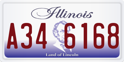 IL license plate A346168