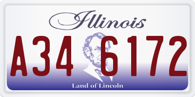 IL license plate A346172