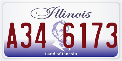 IL license plate A346173