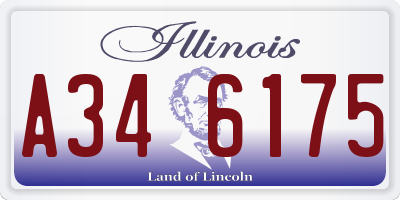 IL license plate A346175