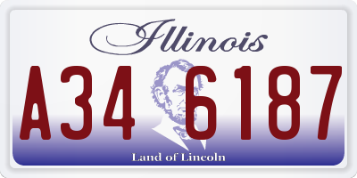 IL license plate A346187