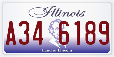 IL license plate A346189