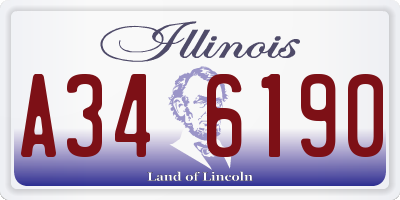 IL license plate A346190