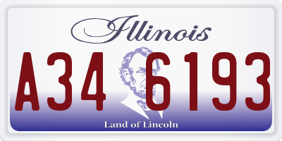 IL license plate A346193