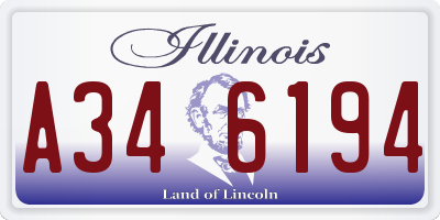 IL license plate A346194