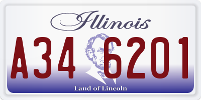 IL license plate A346201