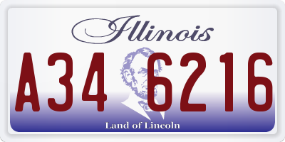 IL license plate A346216