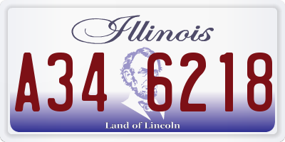 IL license plate A346218