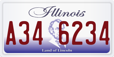 IL license plate A346234