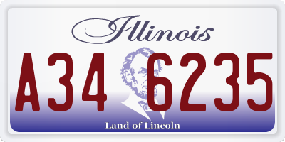 IL license plate A346235