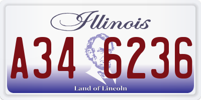 IL license plate A346236