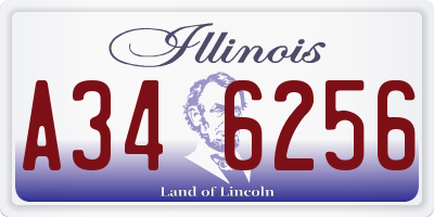 IL license plate A346256