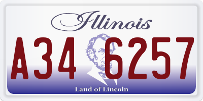 IL license plate A346257