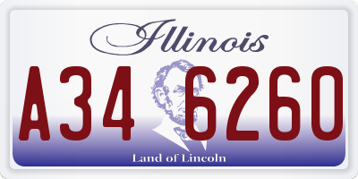 IL license plate A346260