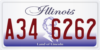 IL license plate A346262