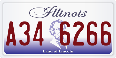 IL license plate A346266