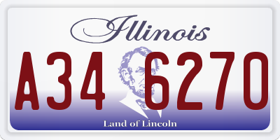 IL license plate A346270