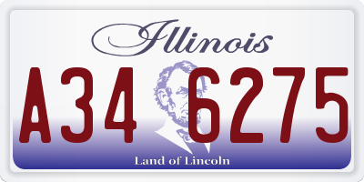 IL license plate A346275