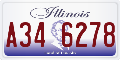 IL license plate A346278