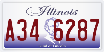 IL license plate A346287