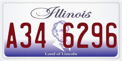 IL license plate A346296