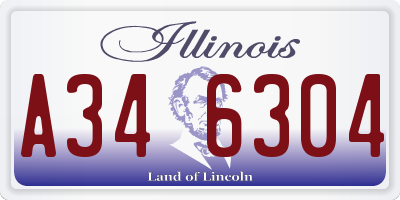 IL license plate A346304