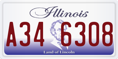 IL license plate A346308