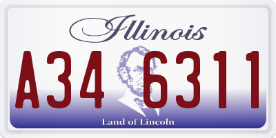 IL license plate A346311