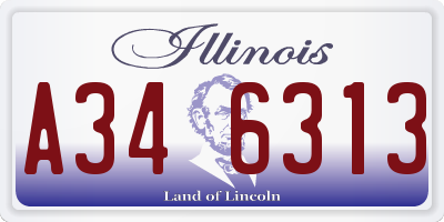 IL license plate A346313
