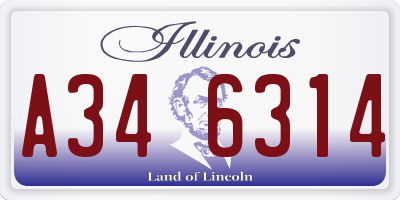 IL license plate A346314