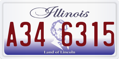 IL license plate A346315