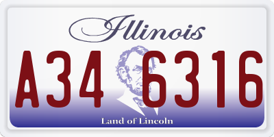 IL license plate A346316