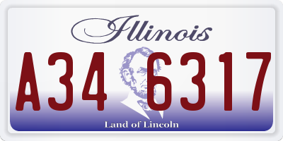 IL license plate A346317