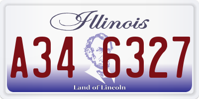 IL license plate A346327
