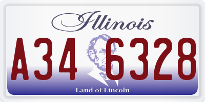 IL license plate A346328