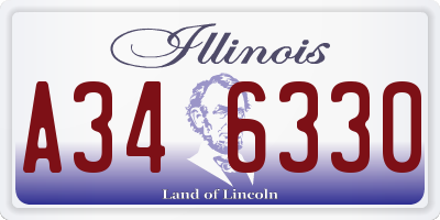 IL license plate A346330