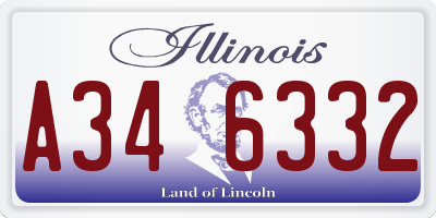 IL license plate A346332