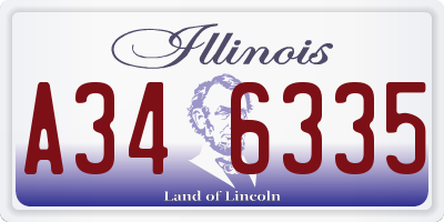 IL license plate A346335